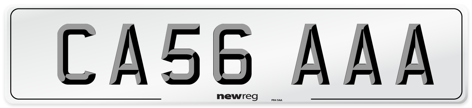 CA56 AAA Number Plate from New Reg